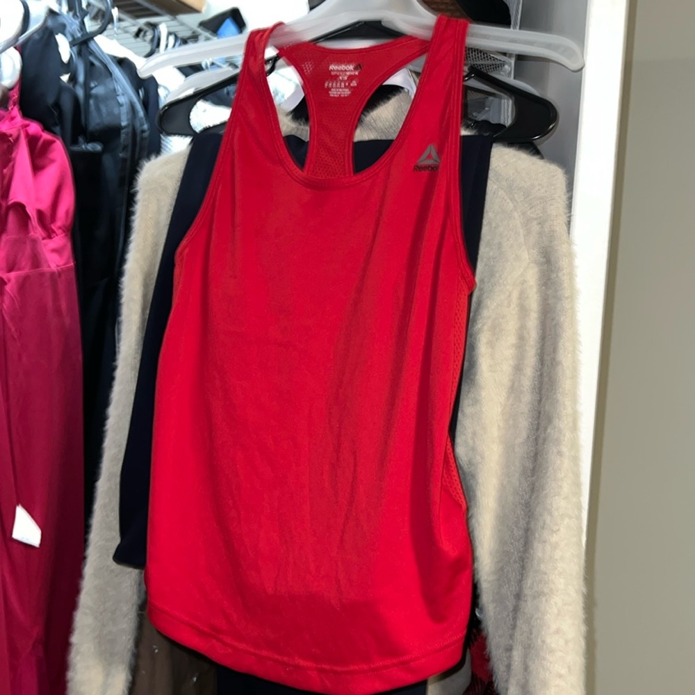 Red racerback tank